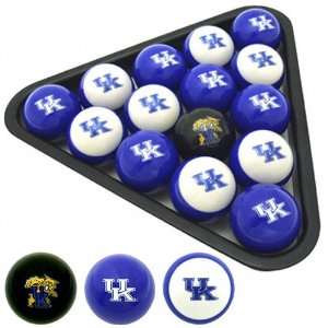  Kentucky Wildcats College Logo Pool Balls Set