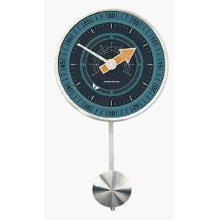  George Nelson Metal Racetrack Pendulum Wall Clock Blue 