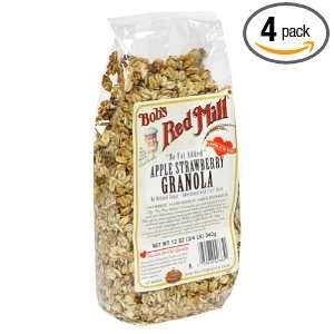 Bobs Red Mill Granola Apple Strawberry NO FAT ADDED, 12 ounces (Pack 
