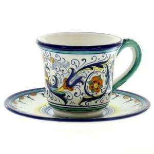   VECCHIA DERUTA: Tea/Coffee Cup and Saucer [#031 VEC]: Kitchen & Dining