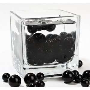 Elegant Pearl Bead Vase Fillers   90pc Jumbo Pack   Black Pearl Beads 