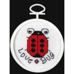 Love Bug Kit with frame (cross stitch) 