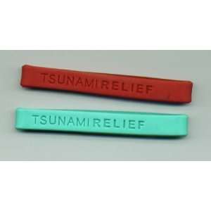   bands bracelet TSUNAMI RELIEF (comes in aqua and red) 