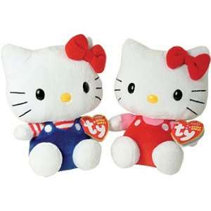  Hello Kitty TY Beanie Babies Collectors (Set of 2 