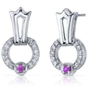  Top Quality Pink Sapphire and G Color VVS Clarity Diamond Earrings
