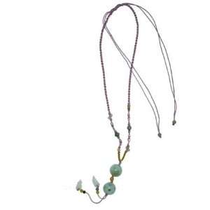  Adjustable Jade Necklace Made with Soccer Style Jade Beads Cutting 