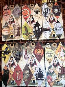 Altered Art Halloween Witch Hang / Gift Tags (520)  