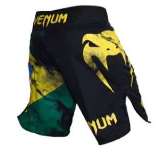 VENUM BRAZILIAN FLAG MMA FIGHT SHORTS BLACK XL 36/37  
