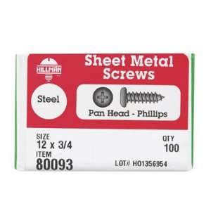Hillman Group Rsc 80093 Zinc Plated Steel Sheet Metal Screws No. 12 x 