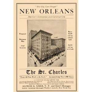  1913 Ad St. Charles Hotel New Orleans Architecture Amer 
