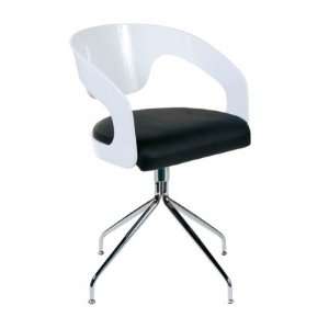  27224A/27220B Bernice Swivel Chair in White: Home 