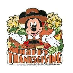  Disney Pin   Thanksgiving 2009   Mickey Mouse as Pilgrim 