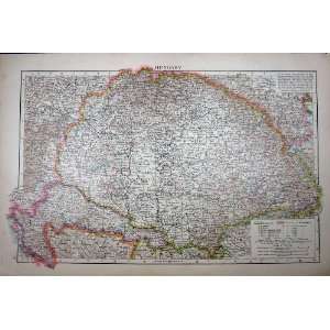    1896 MAP HUNGARY BUDAPEST CARNIOIA BOSNIA CROATIA: Home & Kitchen