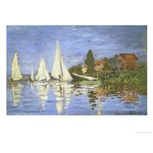 Regates a Argenteuil Giclee Poster Print by Claude Monet 
