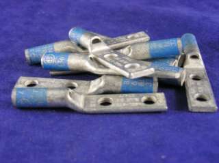 BURNDY YA6CL2TC10 #6 Awg Lug, 2Hole,#10 Bolt, 5/8Space, Blue (pkg 10)