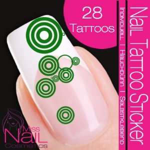  Nail Tattoo Sticker Circle / Dots   green Beauty