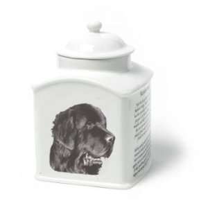 Newfoundland Dog Van Vliet Porcelain Memorial Urn