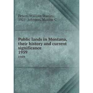   Johnson, Maxine C. ; Montana State University Missoula. Peters: Books