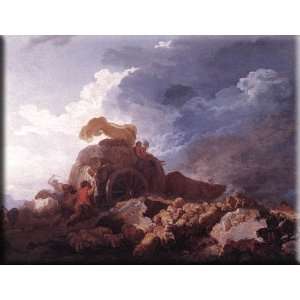 The Storm 30x23 Streched Canvas Art by Fragonard, Jean Honore  