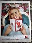 1958 American Beauty rose Norcross greeting card ad  