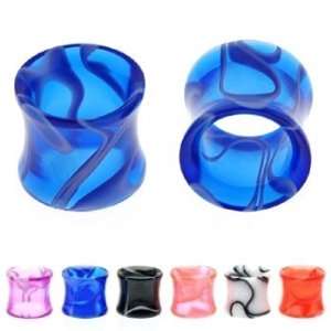  UV Swirling Marble Hollow Saddles   4g   Blue   Sold As A 