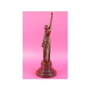   bronze art deco statue Egyptian Dancer Art Sculpture 