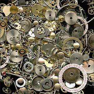 STEAMPUNK VINTAGE WATCH PARTS GEARS ALTERED ART LOT  