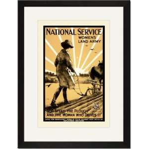   Matted Print 17x23, National Service Womens Land Army