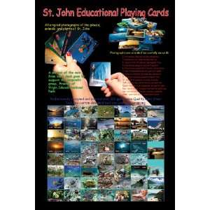  St. John, USVI Educational Playing Cards in Horizontal 