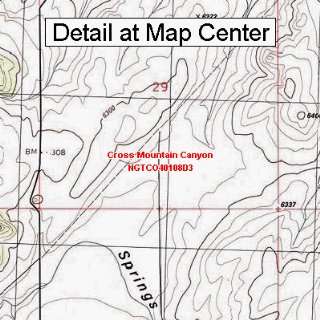 USGS Topographic Quadrangle Map   Cross Mountain Canyon, Colorado 