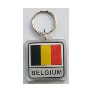  Belgium   Country Lucite Key Ring: Patio, Lawn & Garden