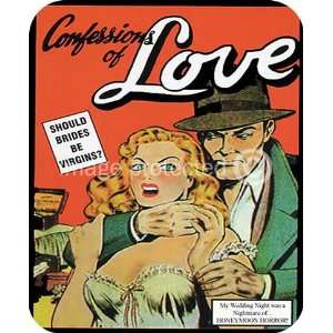  Confessions Of Love Vintage Pulp Novel Cover Art MOUSE PAD 