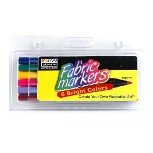  Fabric Marker Fine Tip (Bright Colors)   6 per Package 