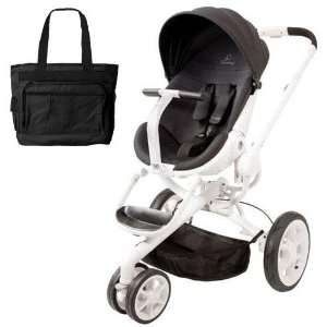   Quinny CV078BIK Moodd Stroller in Black Irony With a Diaper Bag Baby