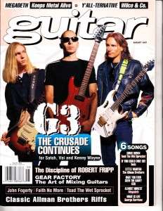 Guitar Magazine August 1997 14/10 G3  Steve Vai Joe Satriani  