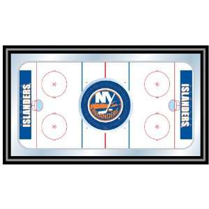  NHL New York Islanders Framed Hockey Rink Mirror Patio, Lawn & Garden