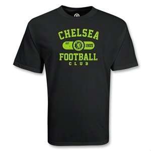   Football Club Distressed Soccer T Shirt (Black)