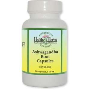 Alternative Health & Herbs Remedies Ashwagandha Root Capsules, 60 