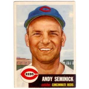   1953 Topps Baseball #153 Andy Seminick Trading Card: Sports & Outdoors