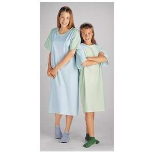 Adolescent Patient Gowns   Tween, Comfort Knit, 8 11 years, Green/Blue 