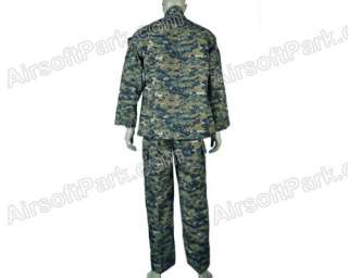 USMA Marine BDU Uniform Digital Woodland Camo L  