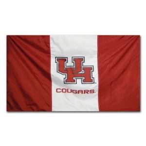  University of Houston Cougars 3 Panel Flag Dble Appliqe 