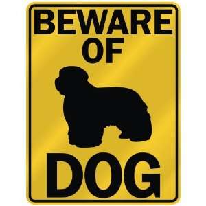    BEWARE OF  BEARDED COLLIE  PARKING SIGN DOG
