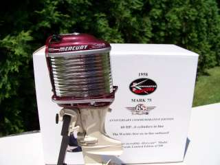   Alterscale Burgundy 1958 Mercury Mark 75 Outboard Boat Motor 1 of 500