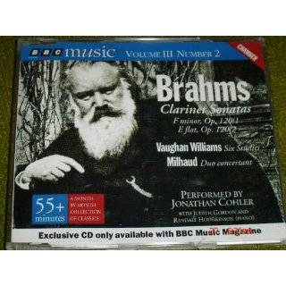 Brahms Clarinet Sonatas/Vaughan WilliamsSix Studies/Milaud Duo 
