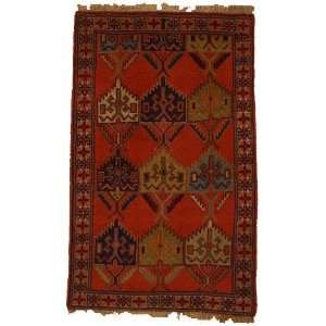  310 x 62 Red Persian Hand Knotted Wool Ghoochan Rug 