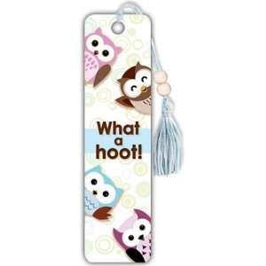  (2x6) Owls What a Hoot Beaded Bookmark