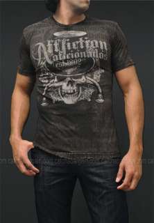 Affliction Tee T Shirt Flintlock Gunner Army T Shirt NEW Green M XL 