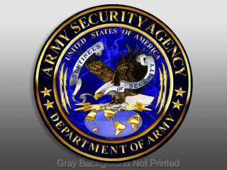 ASA Army Security Agency Seal Sticker   decal logo dept  