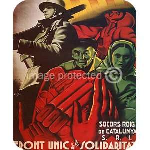  Front Unic Solidaritat Vintage Spanish Civil War MOUSE PAD 
